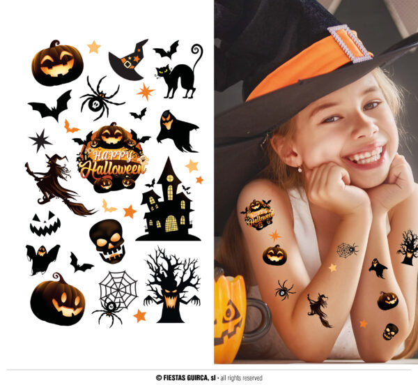 tatouages halloween noirs