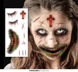 tatouages visage zombie