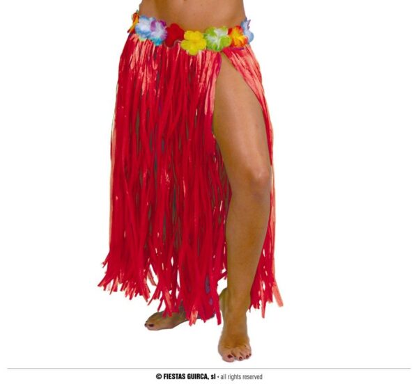 jupe hawaïenne rouge
