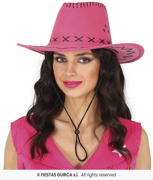 chapeau cow boy fuschia