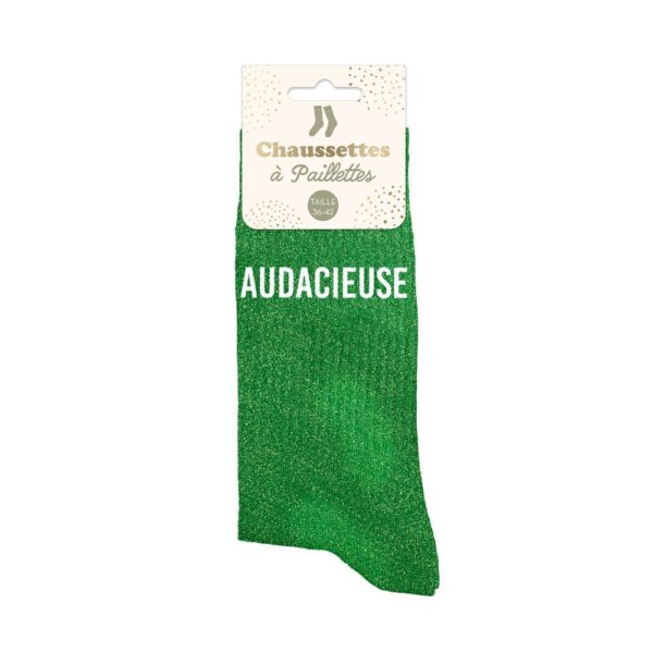 chaussettes pailletées audacieuse