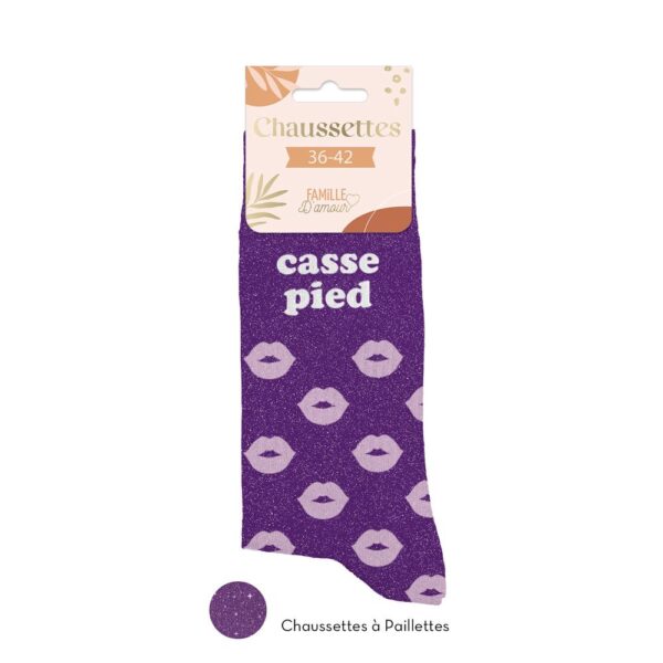 chaussettes pailletées casse pied