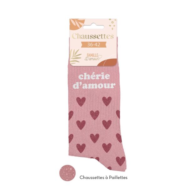 chaussettes pailletées chérie d'amour