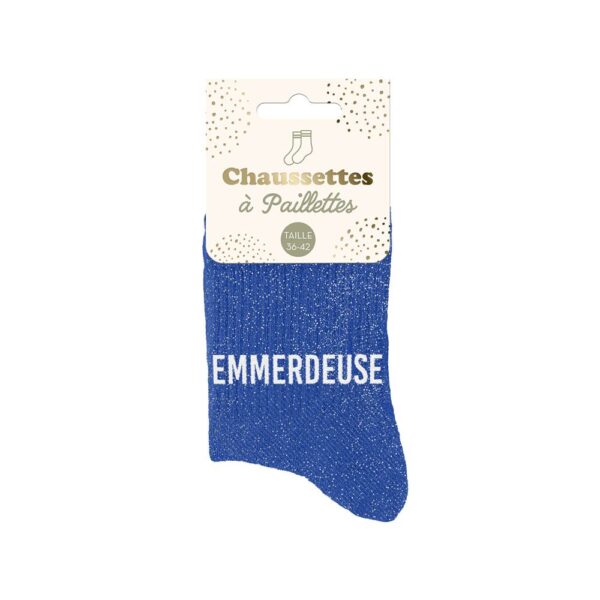 chaussettes pailletées emmerdeuse