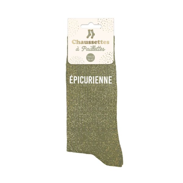 chaussettes pailletées épicurienne