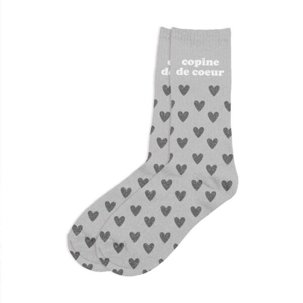 chaussettes pailletées copine de coeur