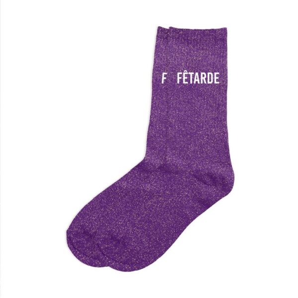 chaussettes pailletées fêtarde