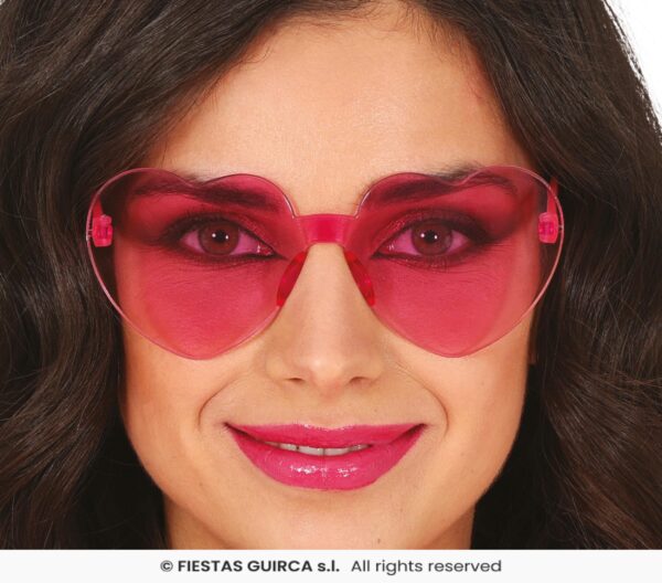 lunettes coeur rose