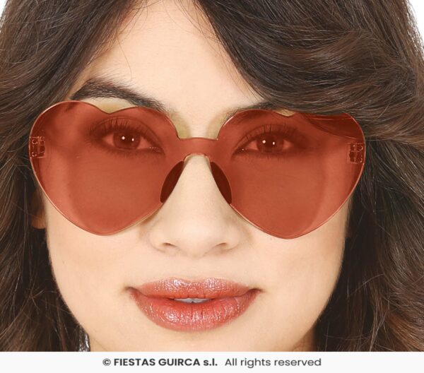 lunettes coeur rouge